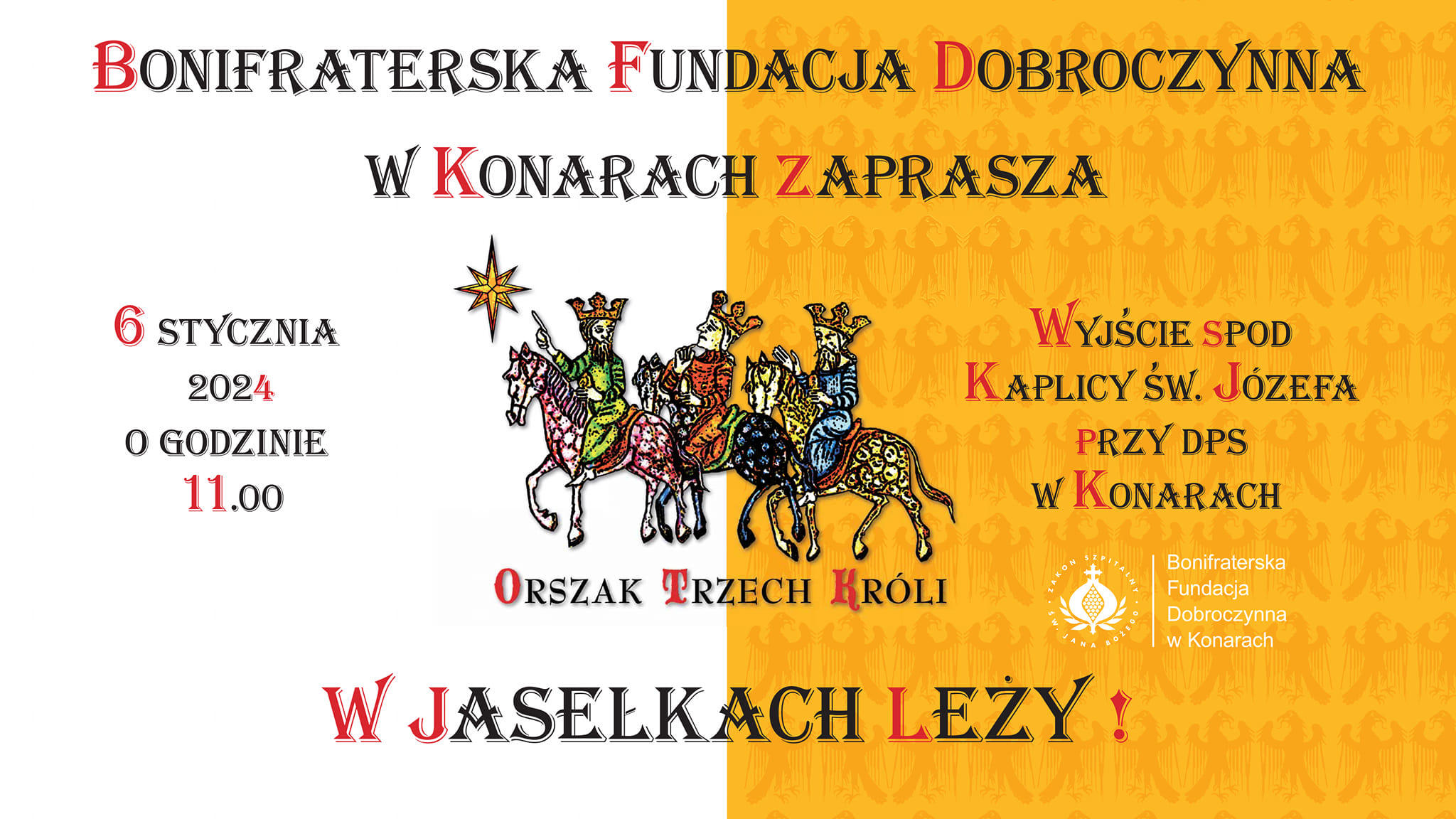 Zapraszamy na Orszak Trzech Króli w Konarach